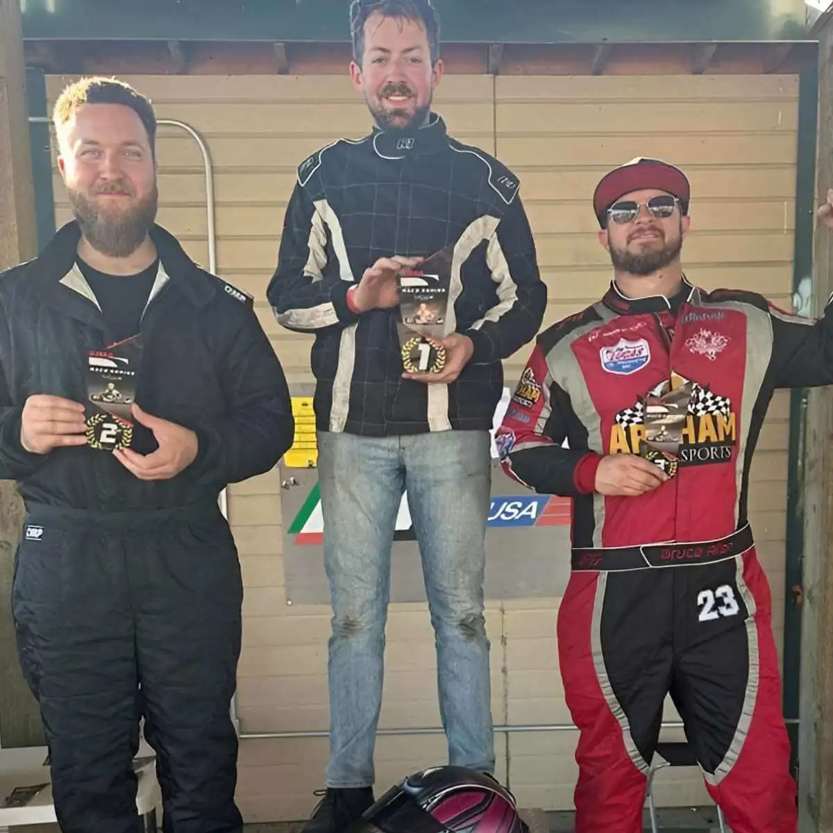 Driver wearing a FervoGear custom race suit