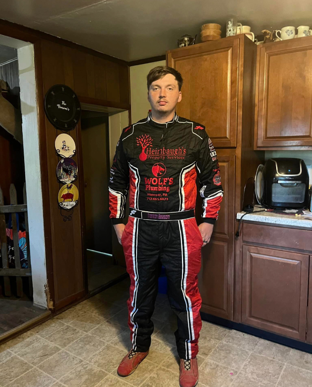 Dirt racer in a custom FervoGear suit